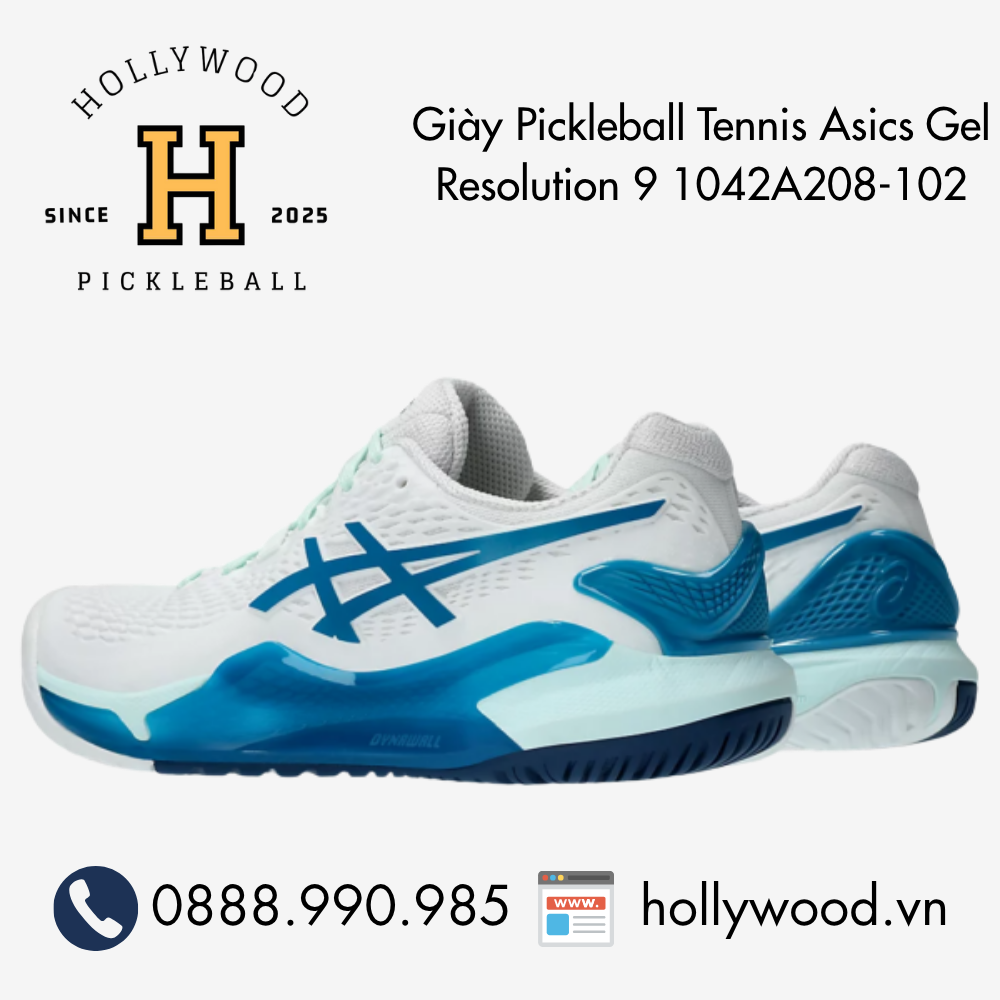 Giày Tennis Pickleball Asics Gel Resolution 9 1042A208-102