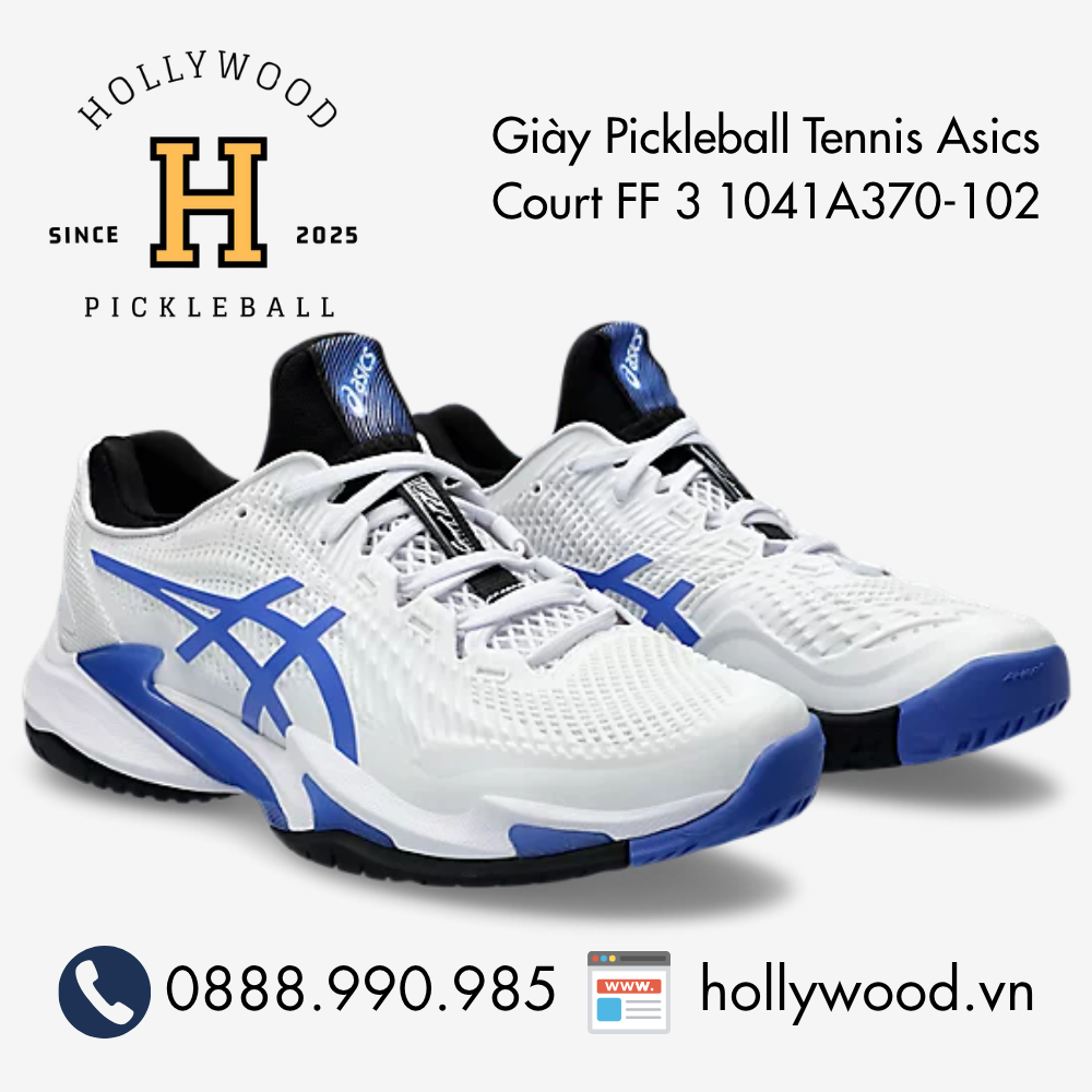 Giày Tennis Pickleball Asics Court FF 3 1041A370-102