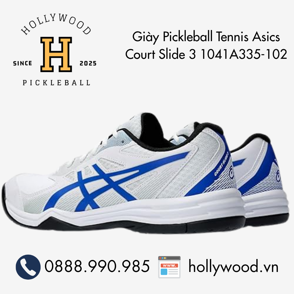 Giày Tennis Pickleball Asics Court Slide 3 1041A335-102