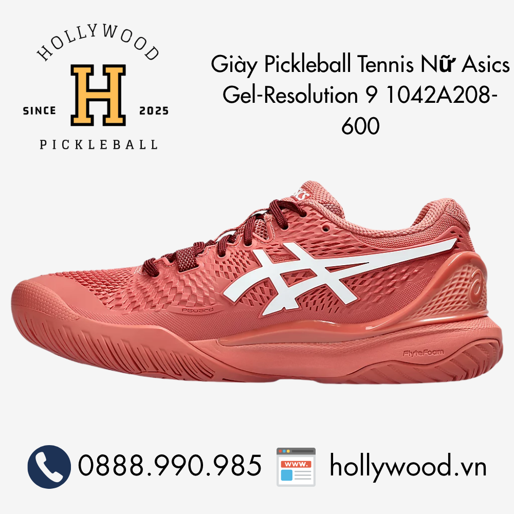 Giày Tennis Pickleball Nữ ASICS Gel-Resolution 9 1042A208-600