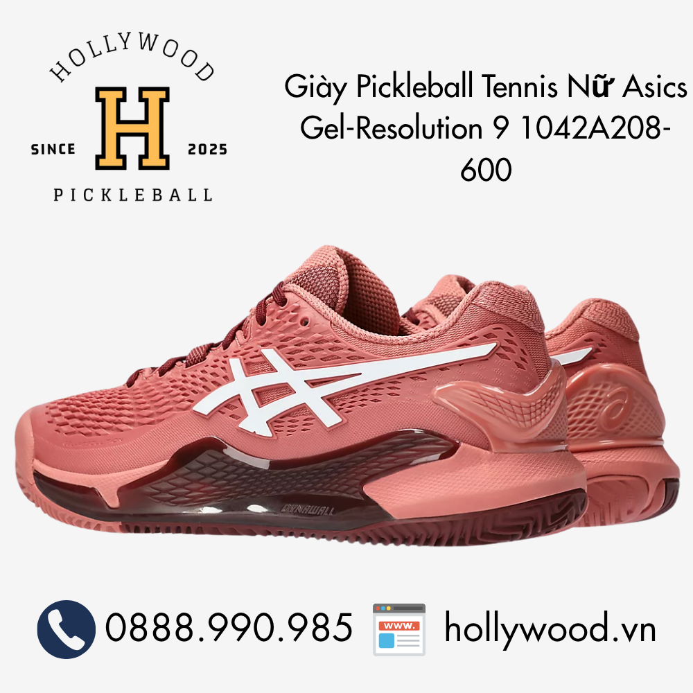 Giày Tennis Pickleball Nữ ASICS Gel-Resolution 9 1042A208-600