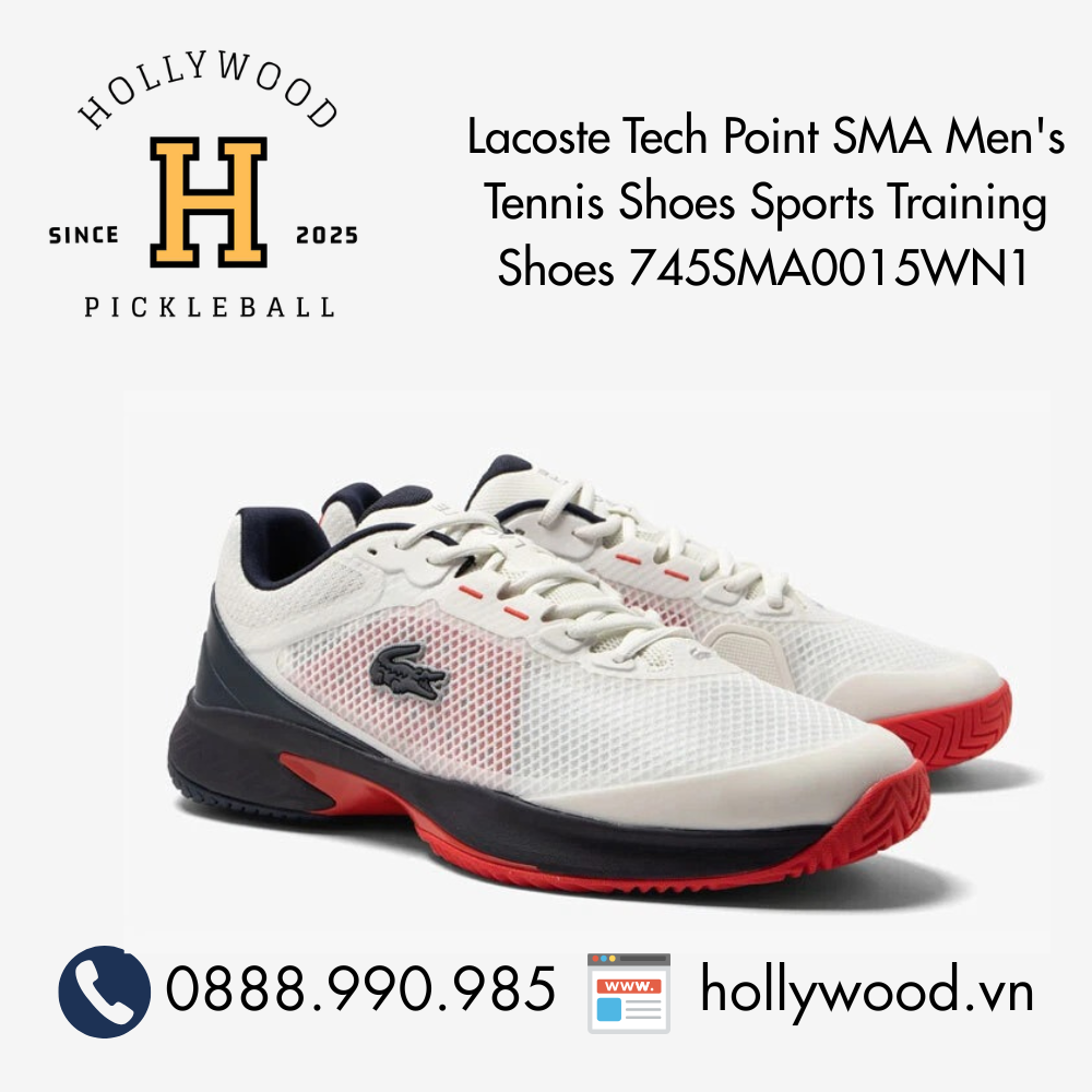 Giày Tennis Nam Lacoste Tech Point SMA Men's Tennis Shoes Sports Training Shoes 745SMA0015WN1