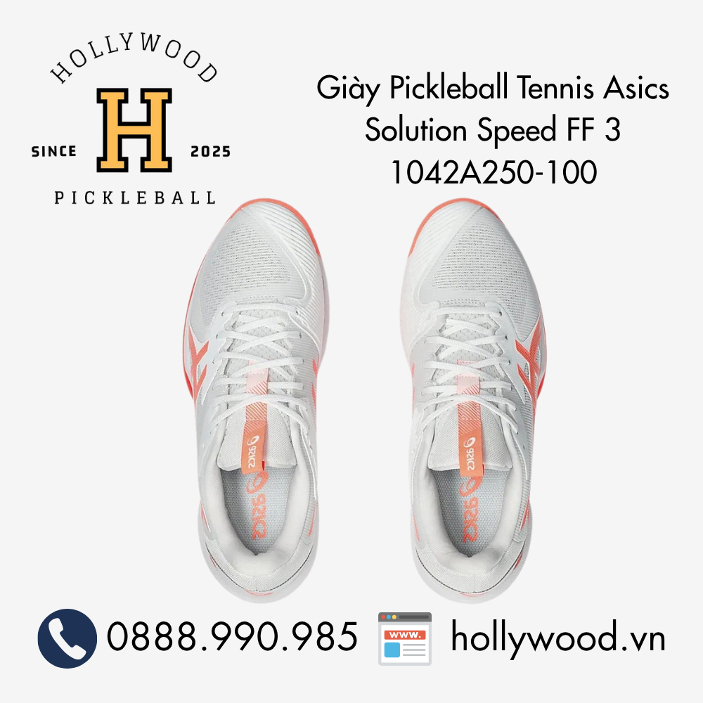 Giày Tennis Pickleball Asics Solution Speed FF 3 1042A250-100