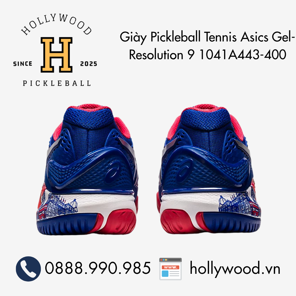 Giày Tennis Pickleball Asics Gel-Resolution 9 1041A443-400