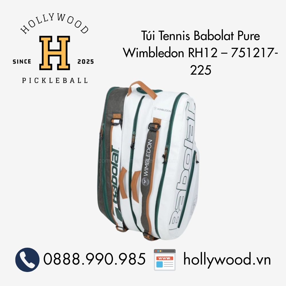 Túi Tennis Babolat Pure Wimbledon RH12 – 751217-225