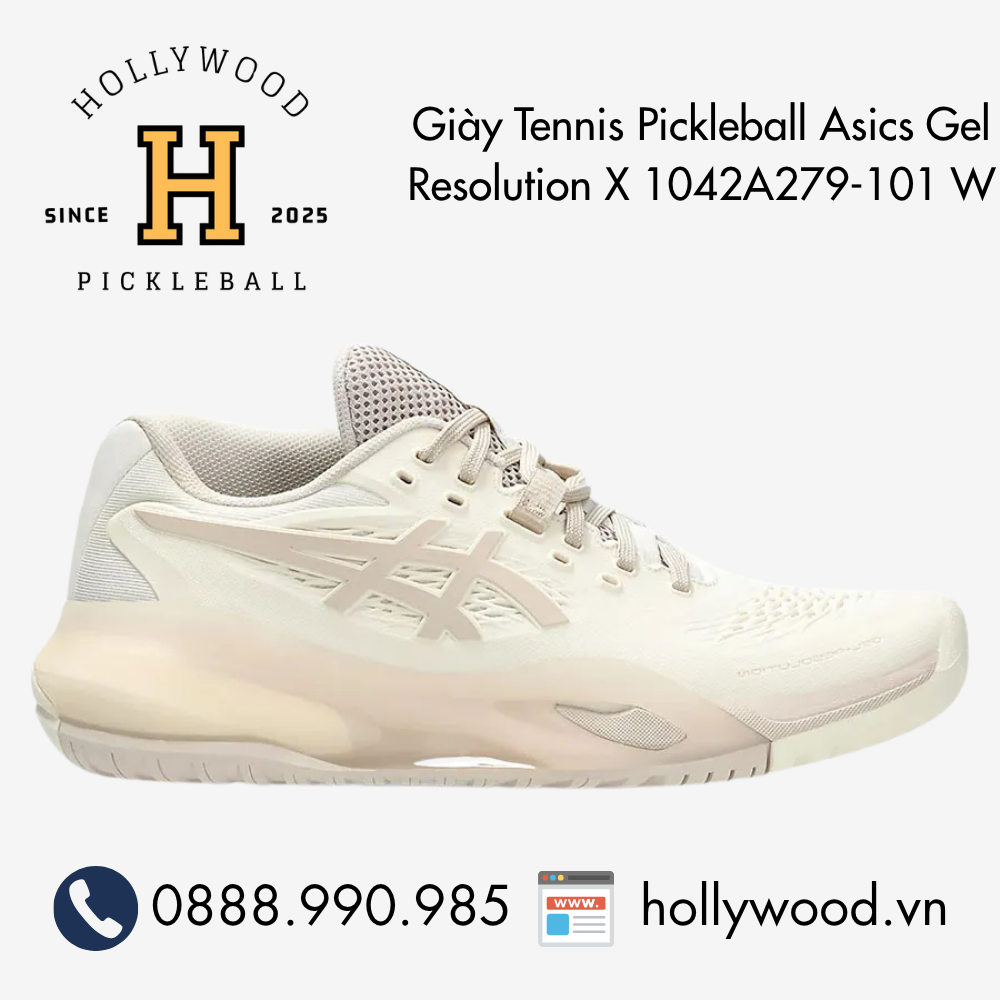 Giày Tennis Pickleball Asics Gel Resolution X 1042A279-101 W