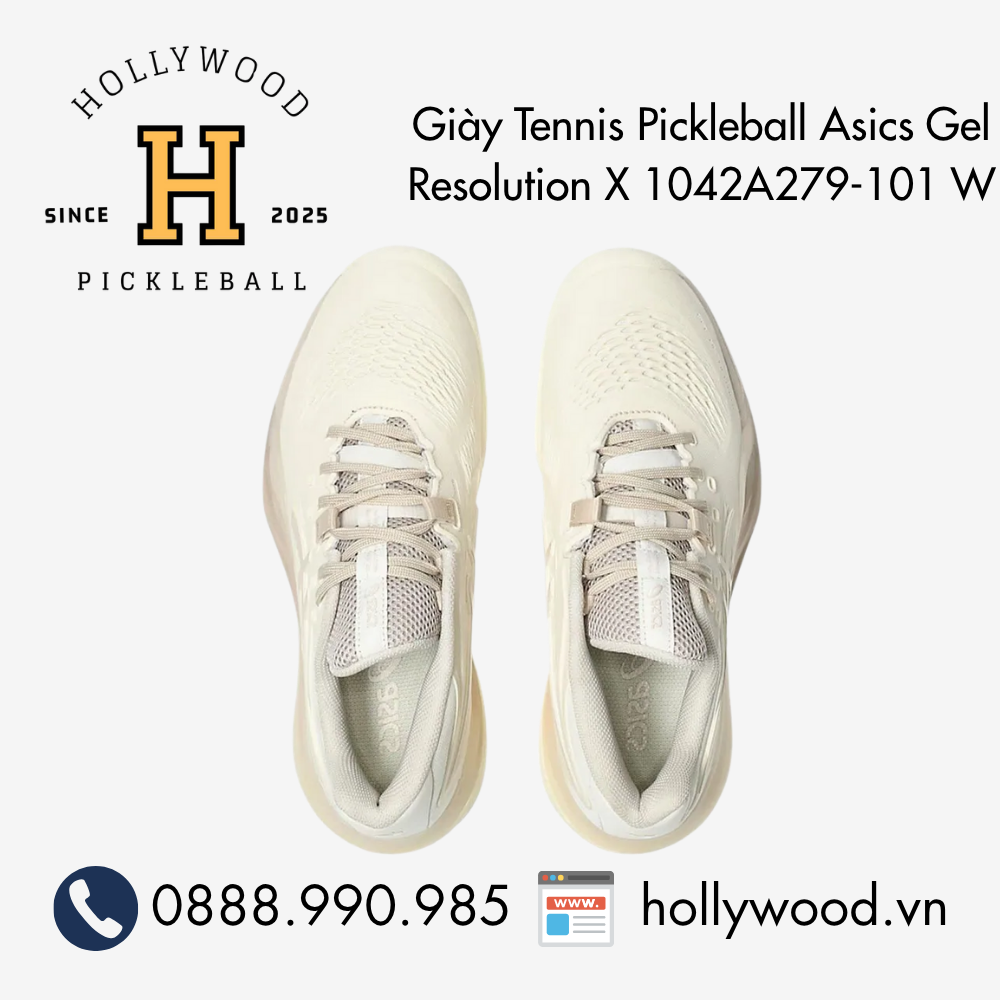 Giày Tennis Pickleball Asics Gel Resolution X 1042A279-101 W