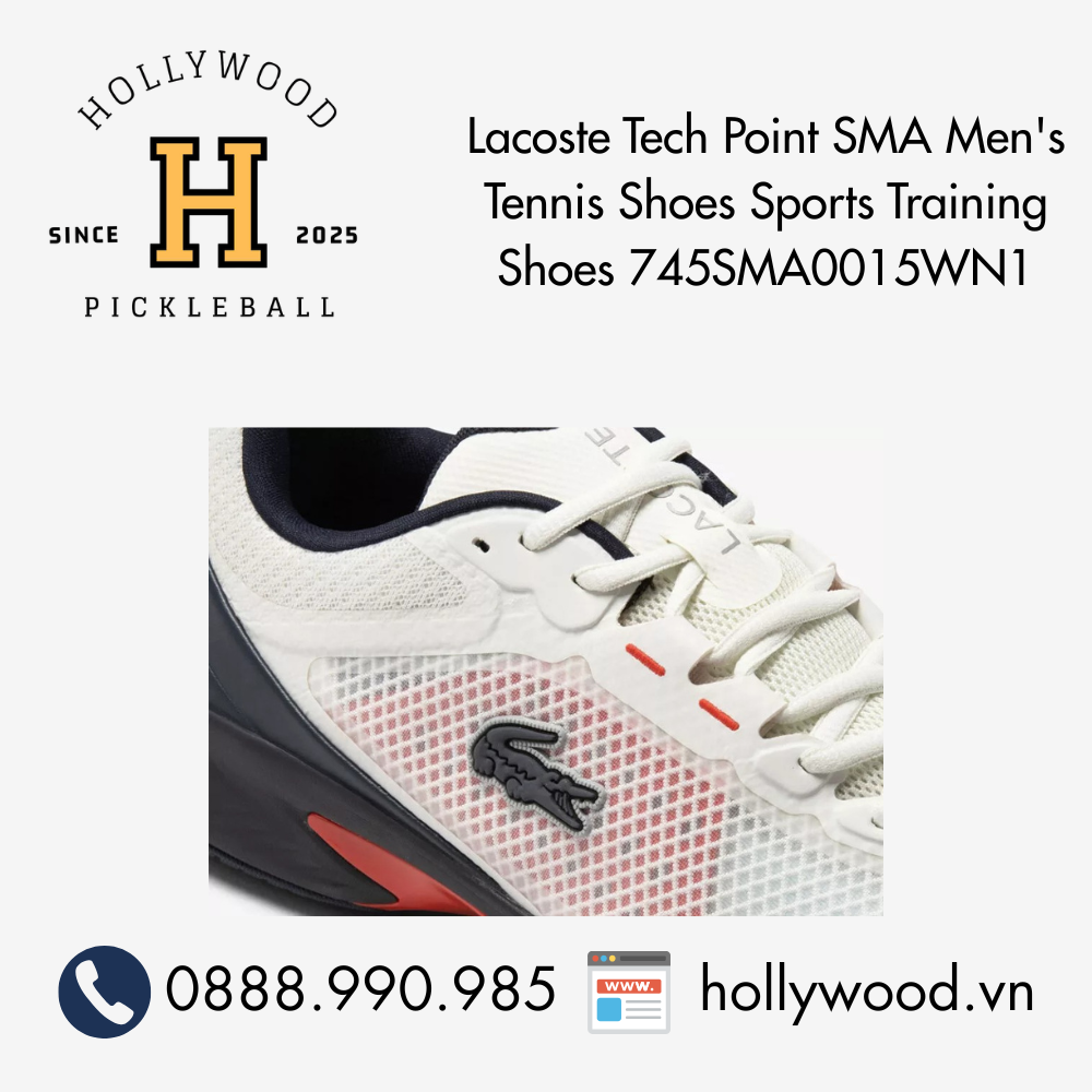 Giày Tennis Nam Lacoste Tech Point SMA Men's Tennis Shoes Sports Training Shoes 745SMA0015WN1