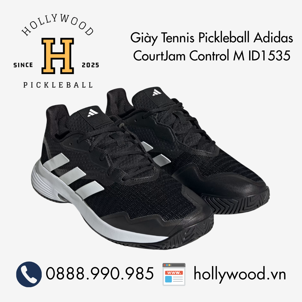 Giày Tennis Pickleball Adidas CourtJam Control M ID1535