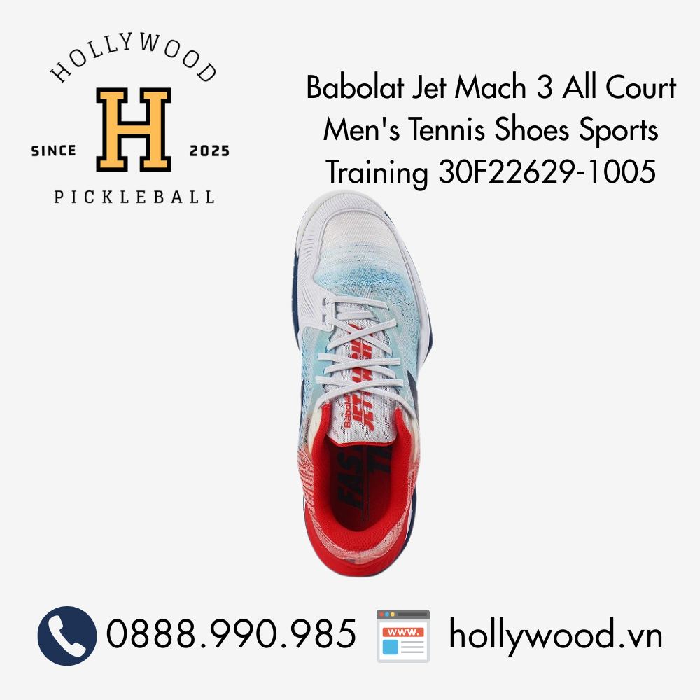 Babolat Jet Mach 3 All Court Men's Tennis Shoes Sports Training 30F22629-1005