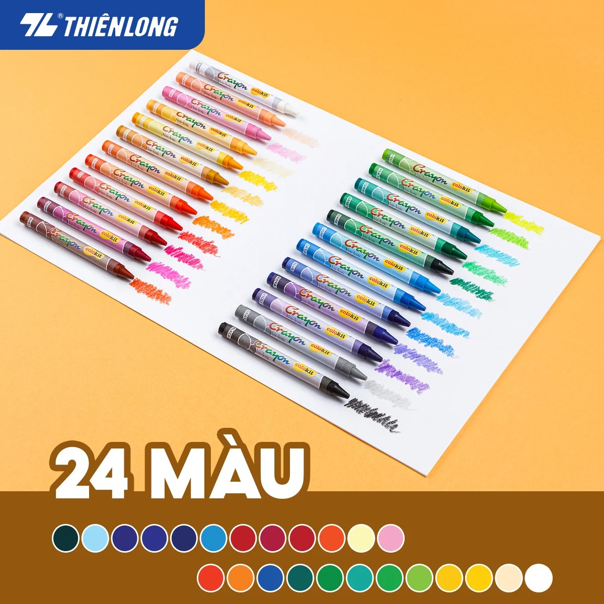 Sáp 12 màu Colokit CR-C016