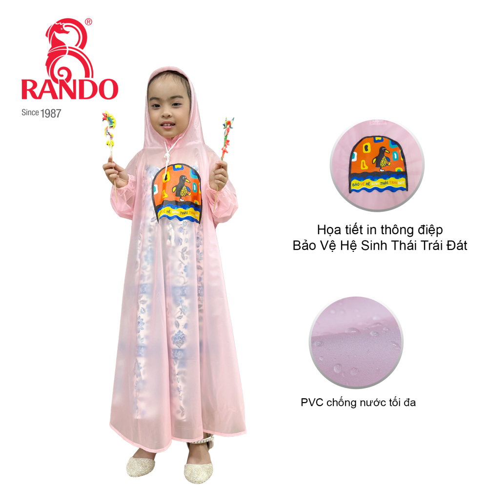 Áo mưa trẻn em - Bisur kid trong màu