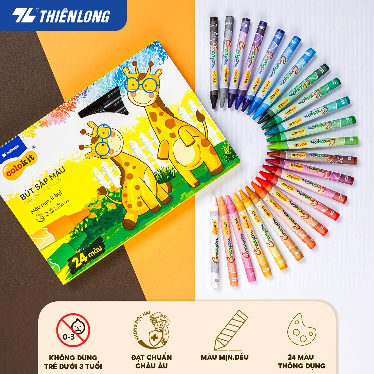 Sáp 12 màu Colokit CR-C016