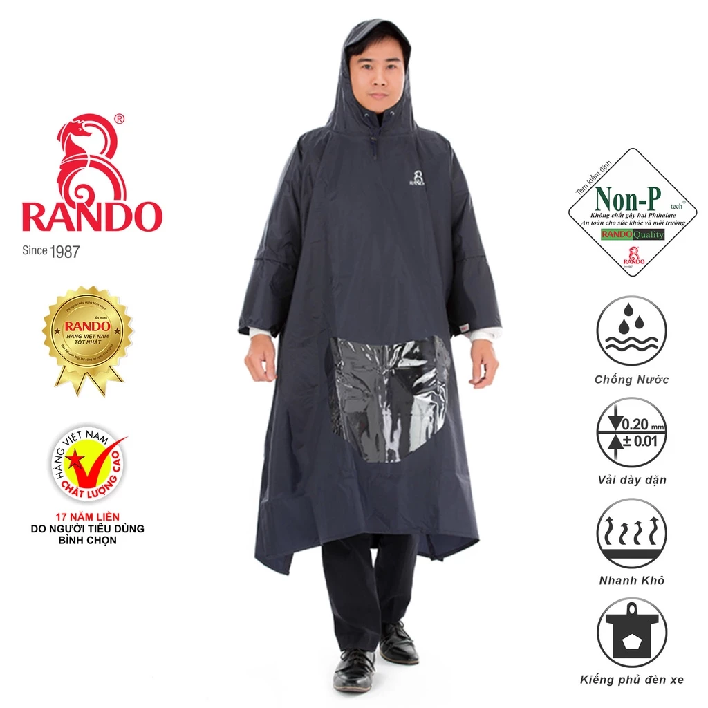 ÁO MƯA PONCHO VẢI BEST CÓ KIẾNG – BẢO VỆ, TIỆN DỤNG KHI ĐI XE MÁY