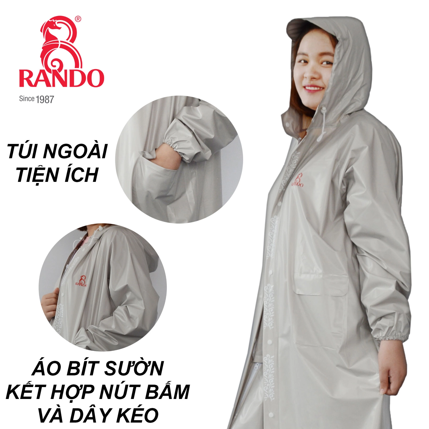 Áo mưa Bosur - Che mưa linh hoạt