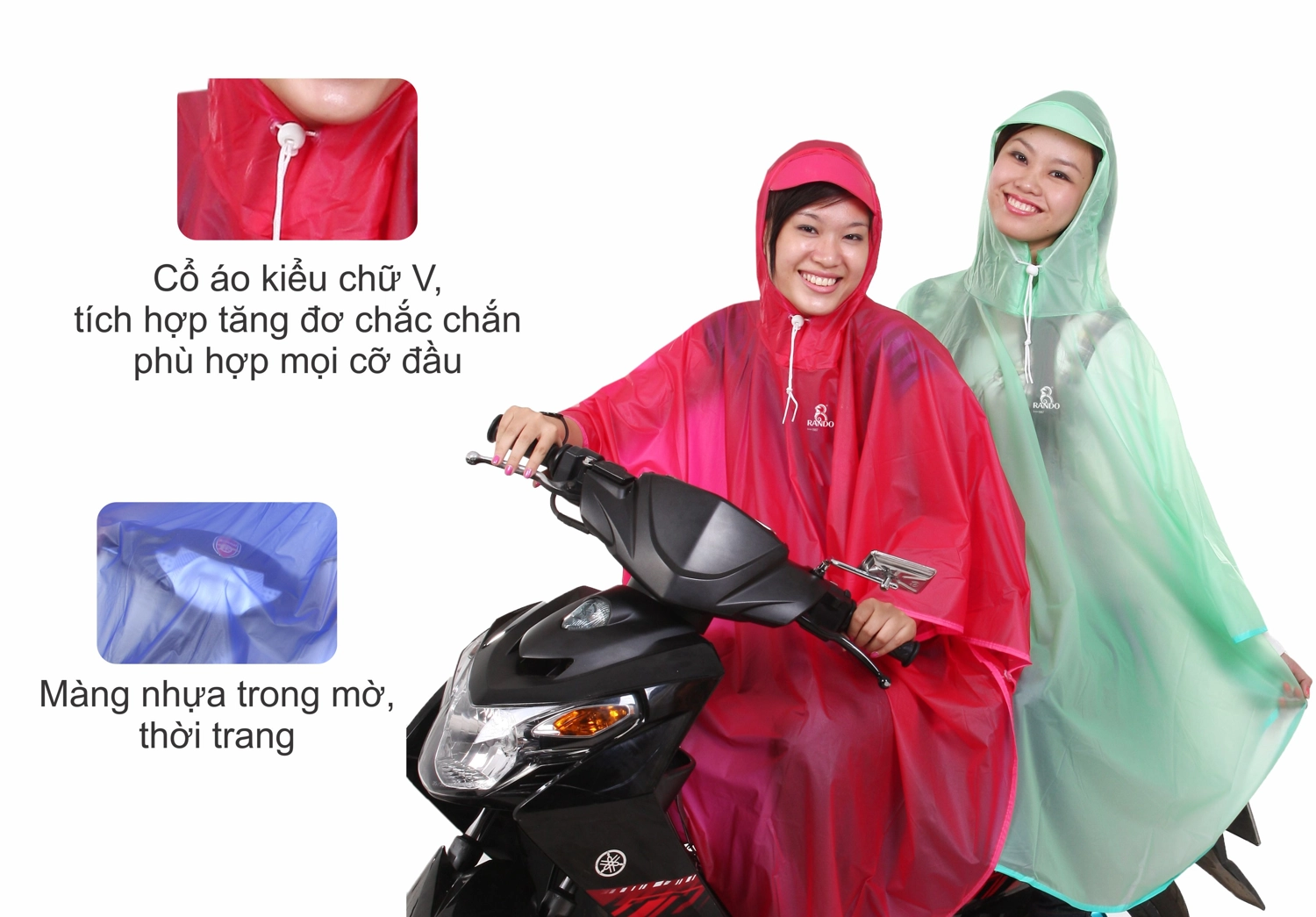 Áo mưa Poncho Bướm trong màu