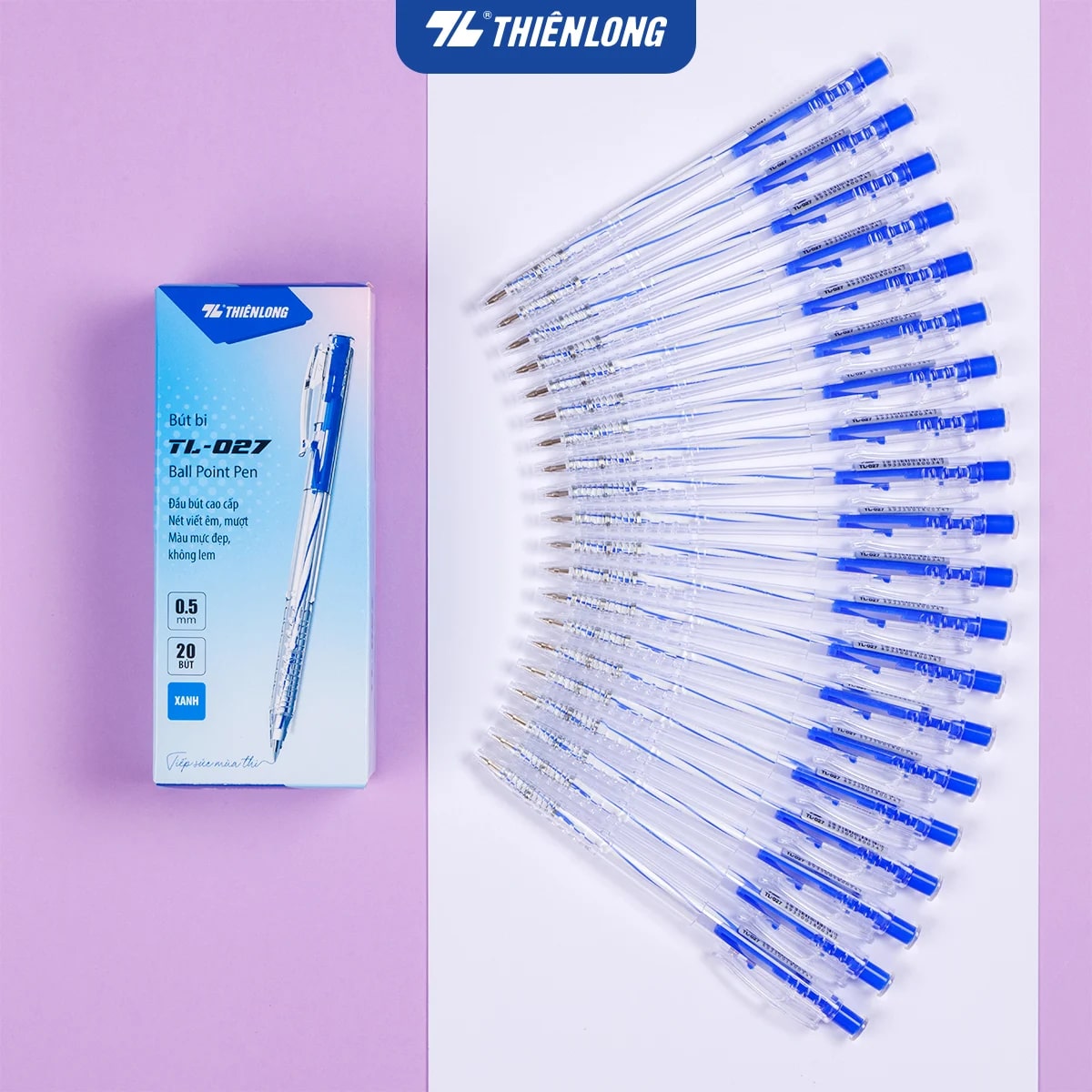 VP_Bút bi TL-027 xanh H20 (360độ)