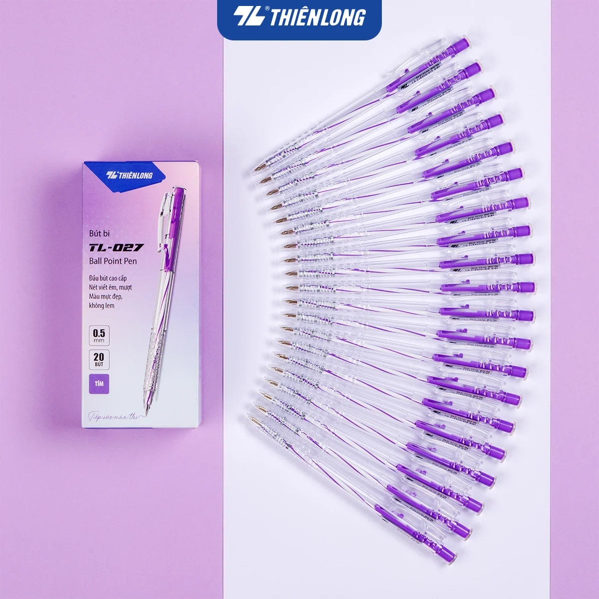 BÚT BI THIÊN LONG TL027 MỰC XANH