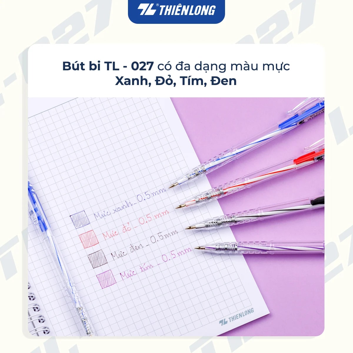BÚT BI THIÊN LONG TL027 MỰC ĐỎ