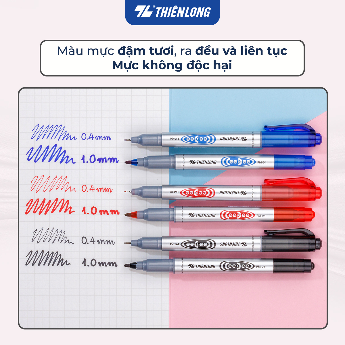 BÚT LÔNG DẦU THIÊN LONG PM04