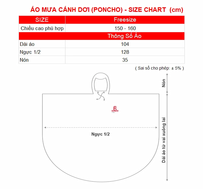 Áo mưa Poncho Bướm trong màu