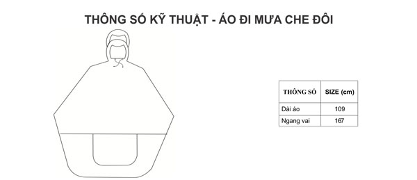 Áo mưa che đôi