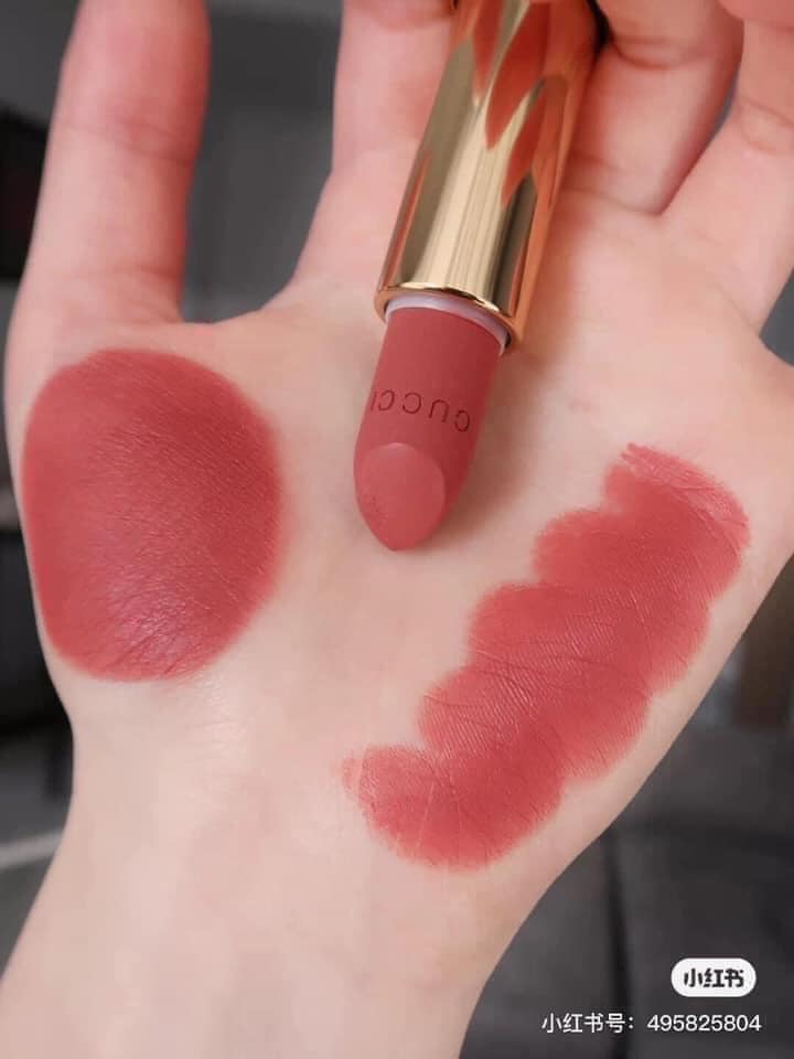 Son Lì Gucci Rouge À Lèvres Mat Lipstick 208 They Met In Argentina 3.5g – Màu Hồng Cam Đất