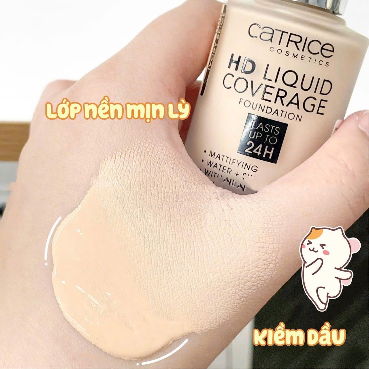 Kem nền kiềm dầu catrice hd liquid coverage foundation 24h che phủ tốt 30ml