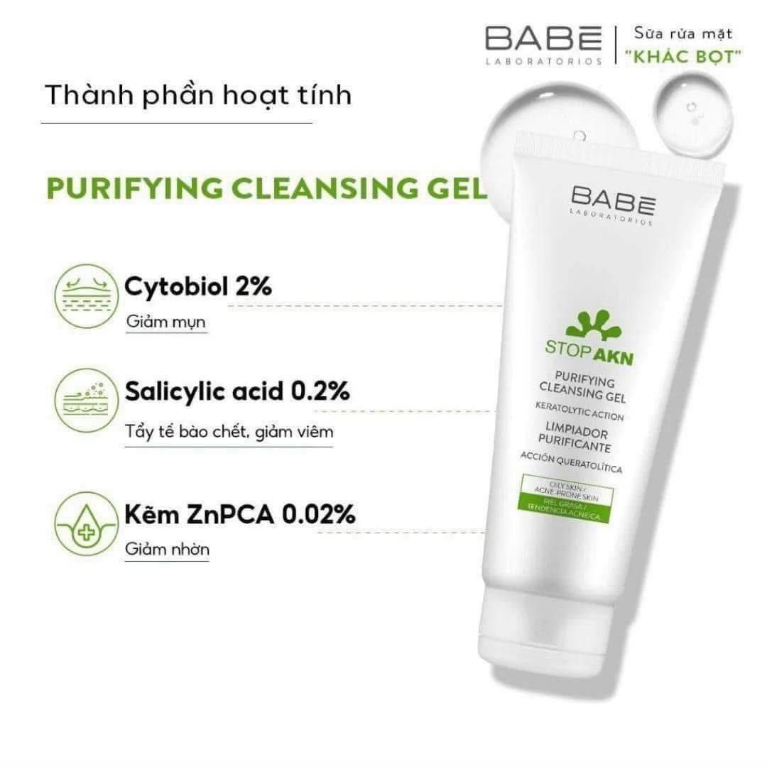 Sữa Rửa Mặt Ngăn Ngừa Mụn Stop AKN Purifying Cleansing Gel Keratolytic Action 200ml