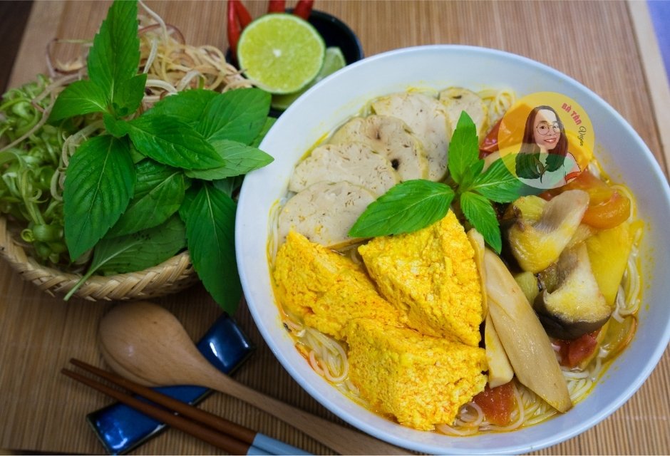Bún Riêu Chay Nước Trong Riêu Thơm Béo Ngậy