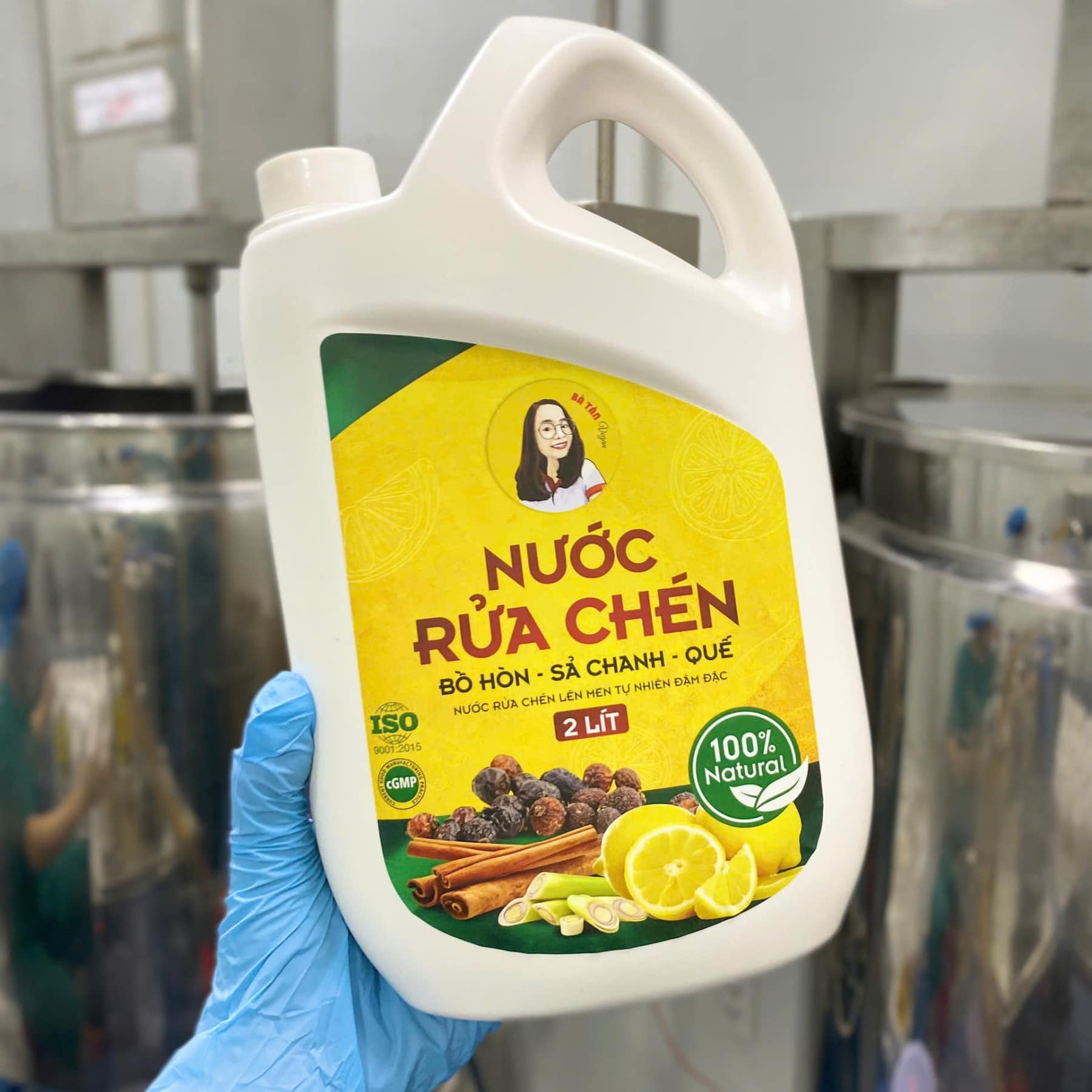 Nước Rửa Chén Bồ Hòn Sả Chanh Quế Đậm Đặc