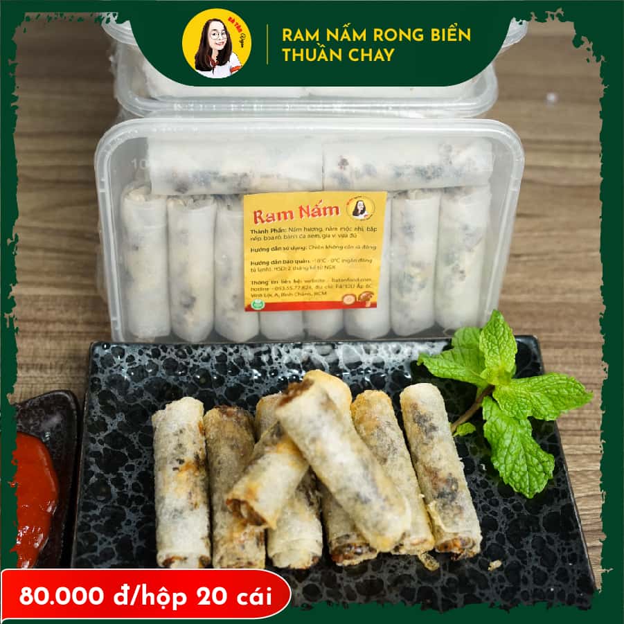 Ram Nấm Rong Biển Giòn Rụm Hộp 20 Cái