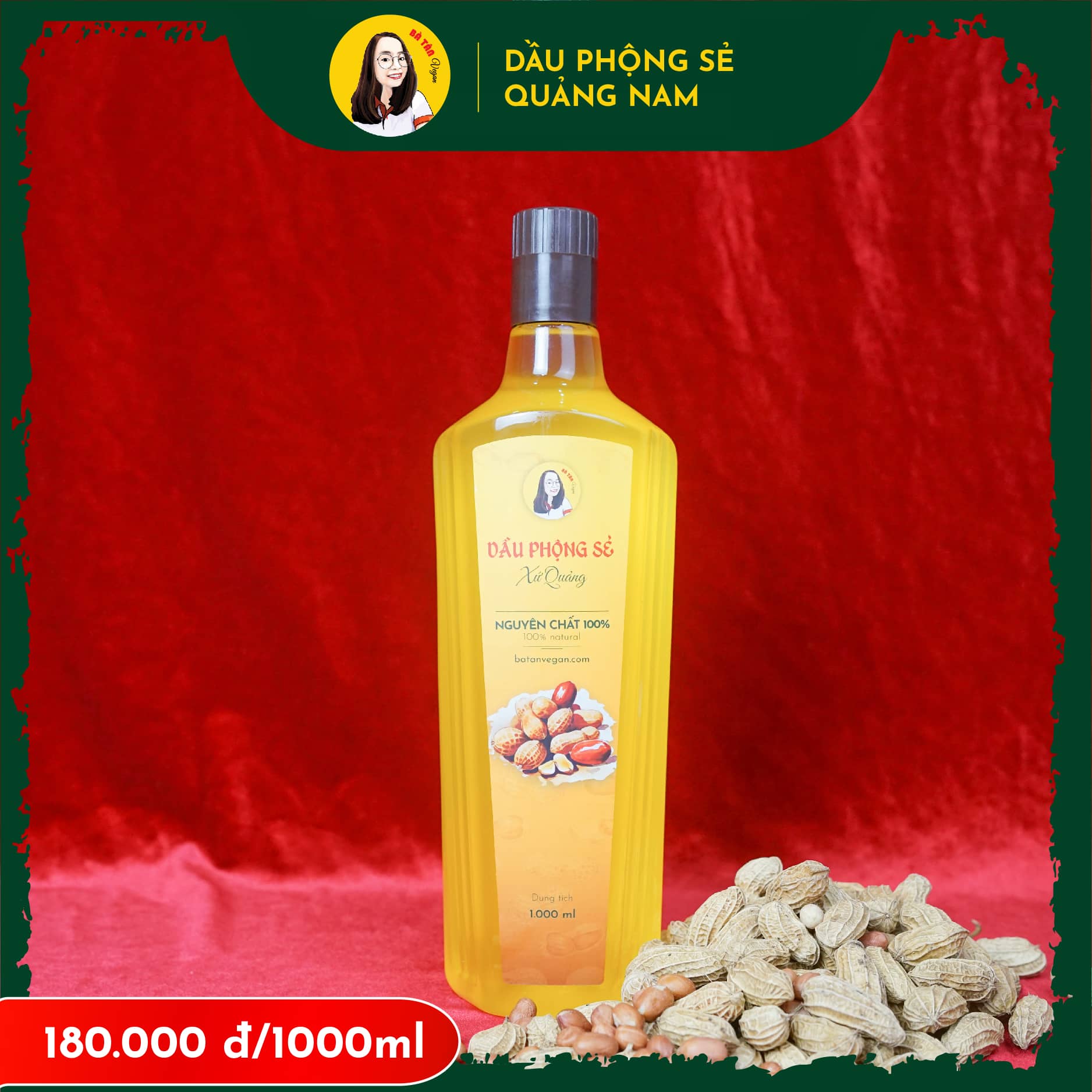 Dầu Phộng Sẻ Quảng Nam Nguyên Chất 100%