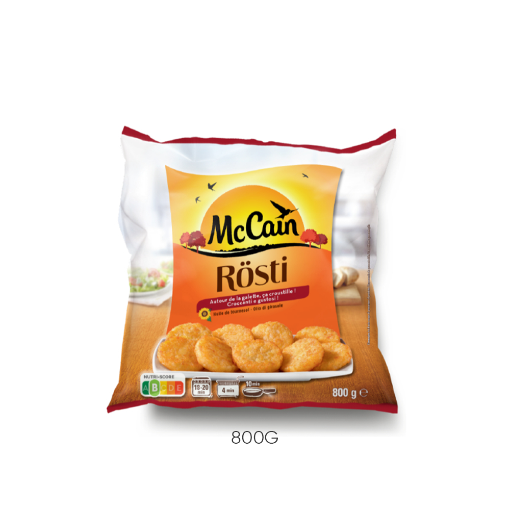 Khoai tây McCain bánh Rosti gói nhỏ 800g, xuất xứ Bỉ