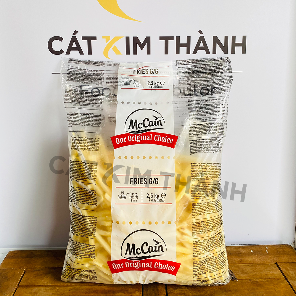 Khoai tây McCain Julienne 6x6mm, gói 2.5 kg x 5 gói, xuất xứ Pháp