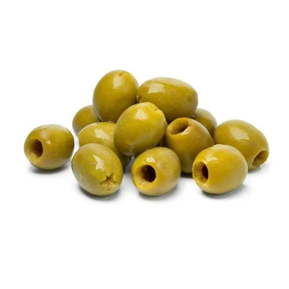 Olive Mazza xanh nguyên trái tách hạt lon 400g - xuất xứ Ý