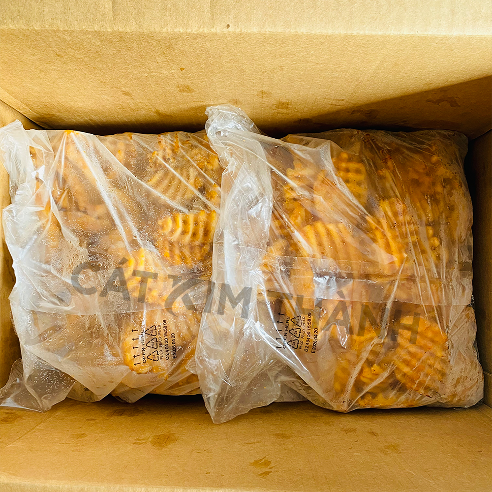 Khoai tây McCain waffle tẩm gia vị có vỏ gói 2.04kg