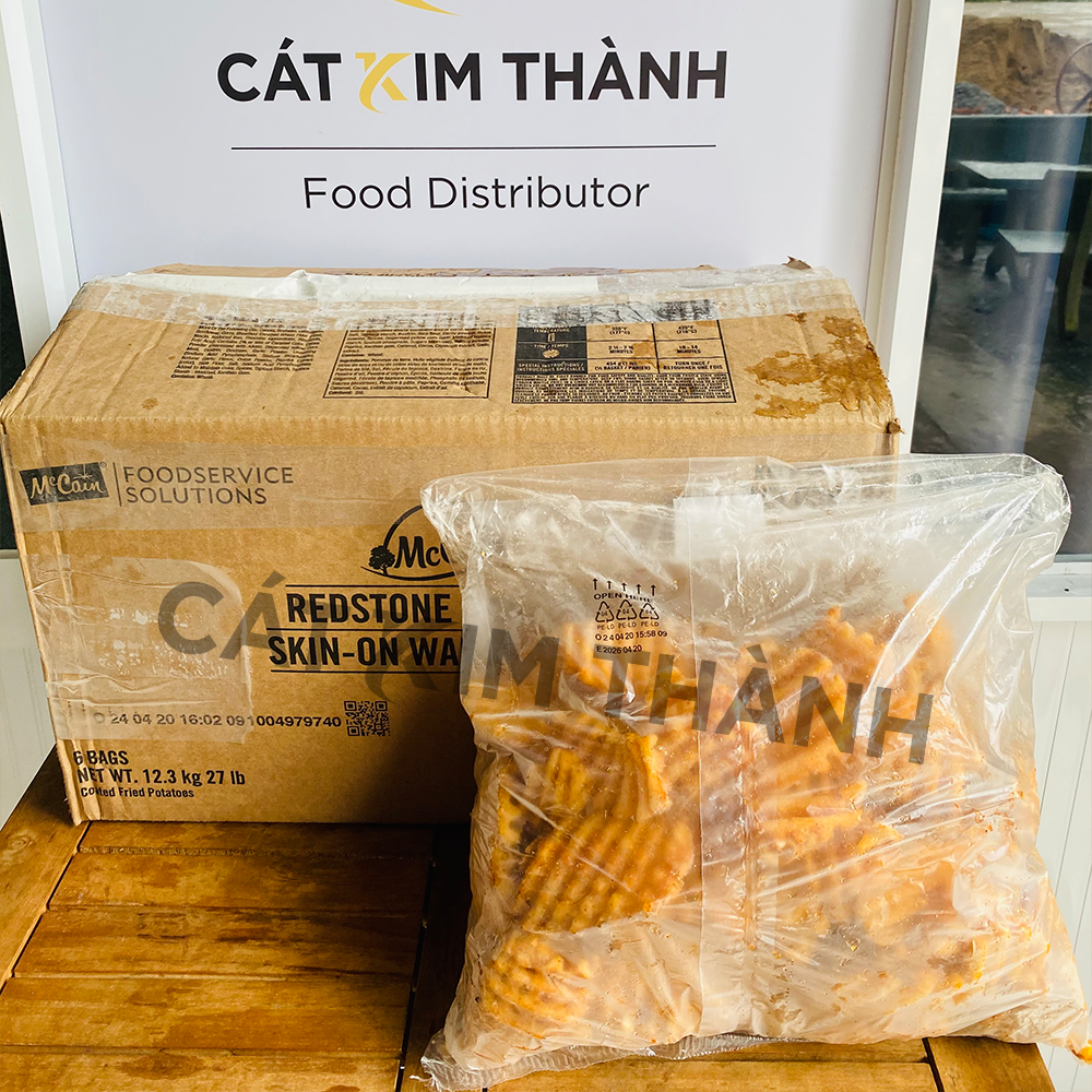 Khoai tây McCain waffle tẩm gia vị có vỏ gói 2.04kg