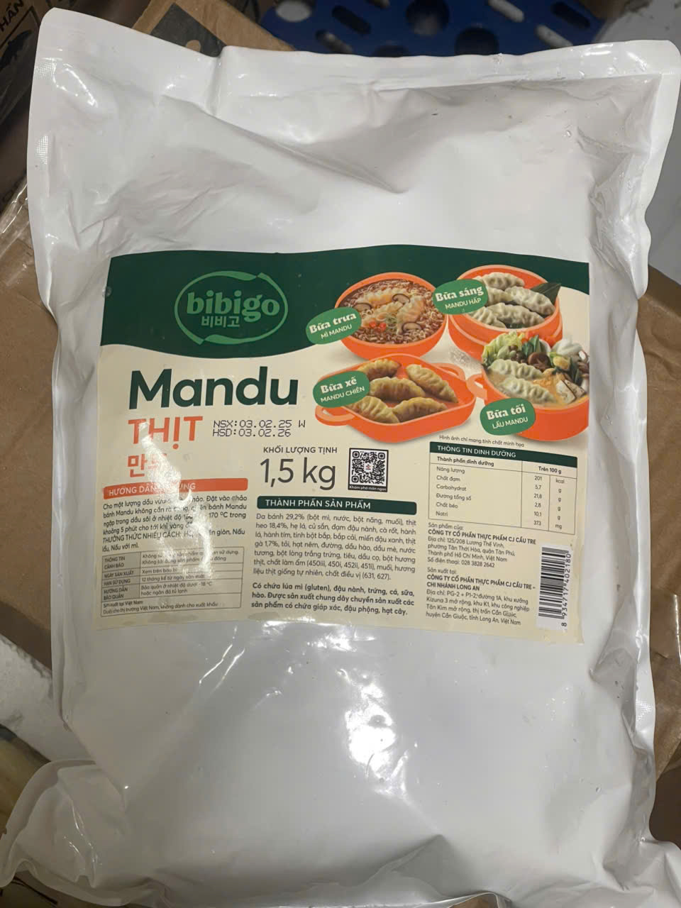 Mandu Thịt CJ Bibigo - Gói 1.5kg