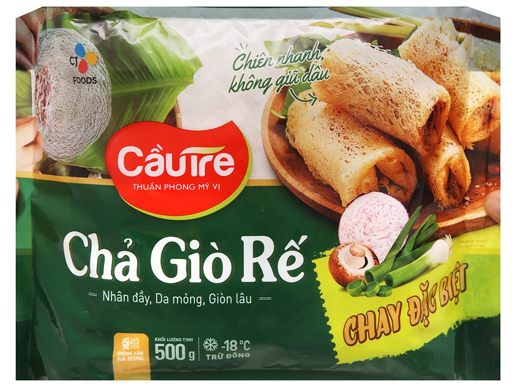 Chả Giò Rế Chay Đặc Biệt Cầu Tre Gói 500g