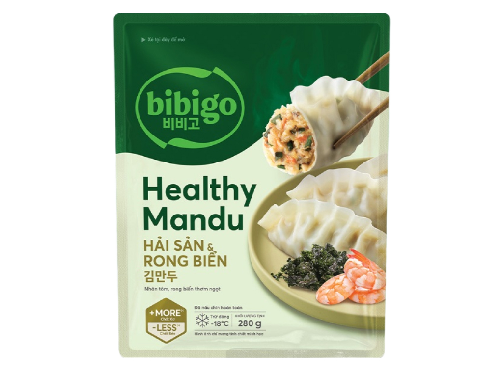 Mandu Hải Sản Rong Biển Bibigo Gói 280g