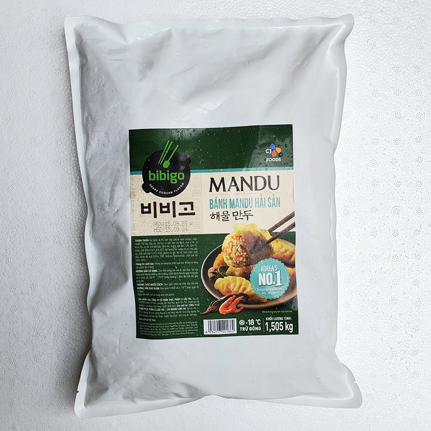 Bánh Mandu Hải Sản CJ Bibigo Gói 1.505Kg