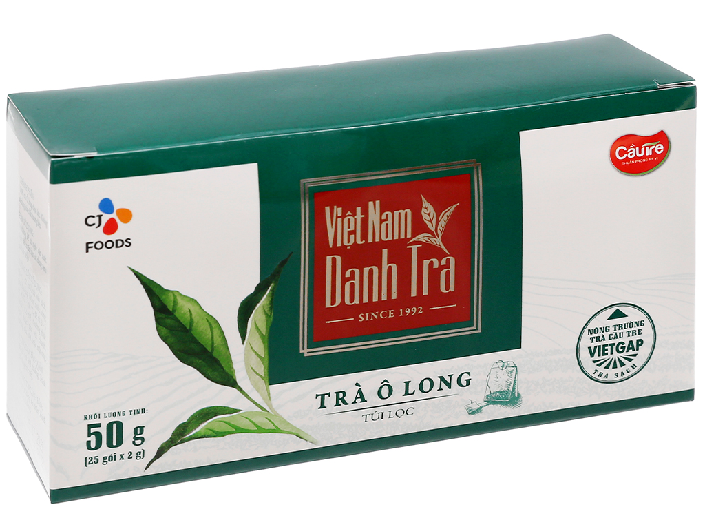Trà Oolong Túi Lọc Cầu Tre hộp 25 gói