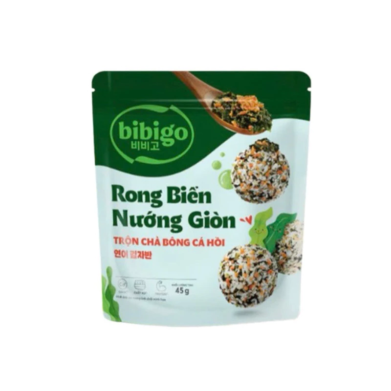 Rong Biển Nướng Giòn Trộn Chà Bông Cá Hồi Gói 45g