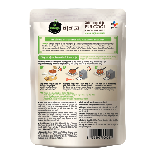 Xốt Ướp Thịt Bulgogi Vị Mặn Ngọt Gói 80g