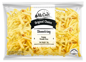 Khoai tây McCain cắt sợi 1/4 gói 2kg, (thùng 2kg x 6 gói)