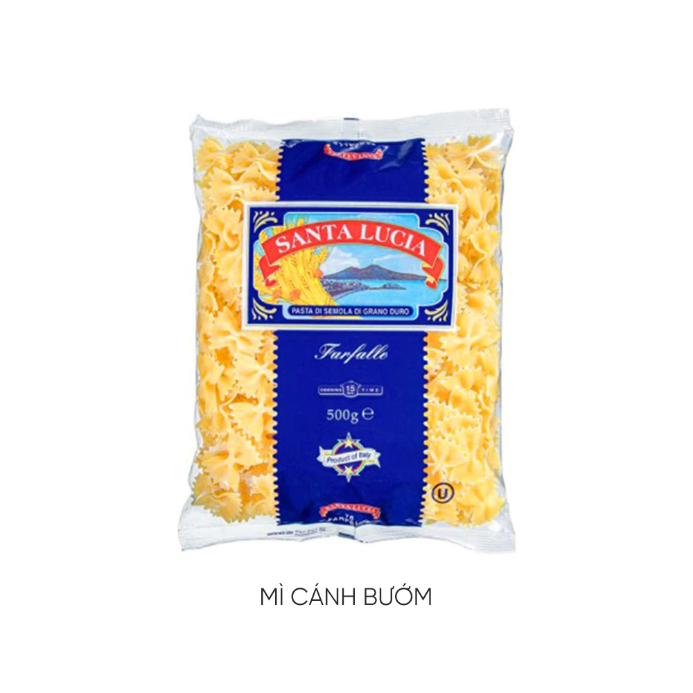 Mì Ý cánh bướm Farfalle số 78 Santa Lucia bịch 500g