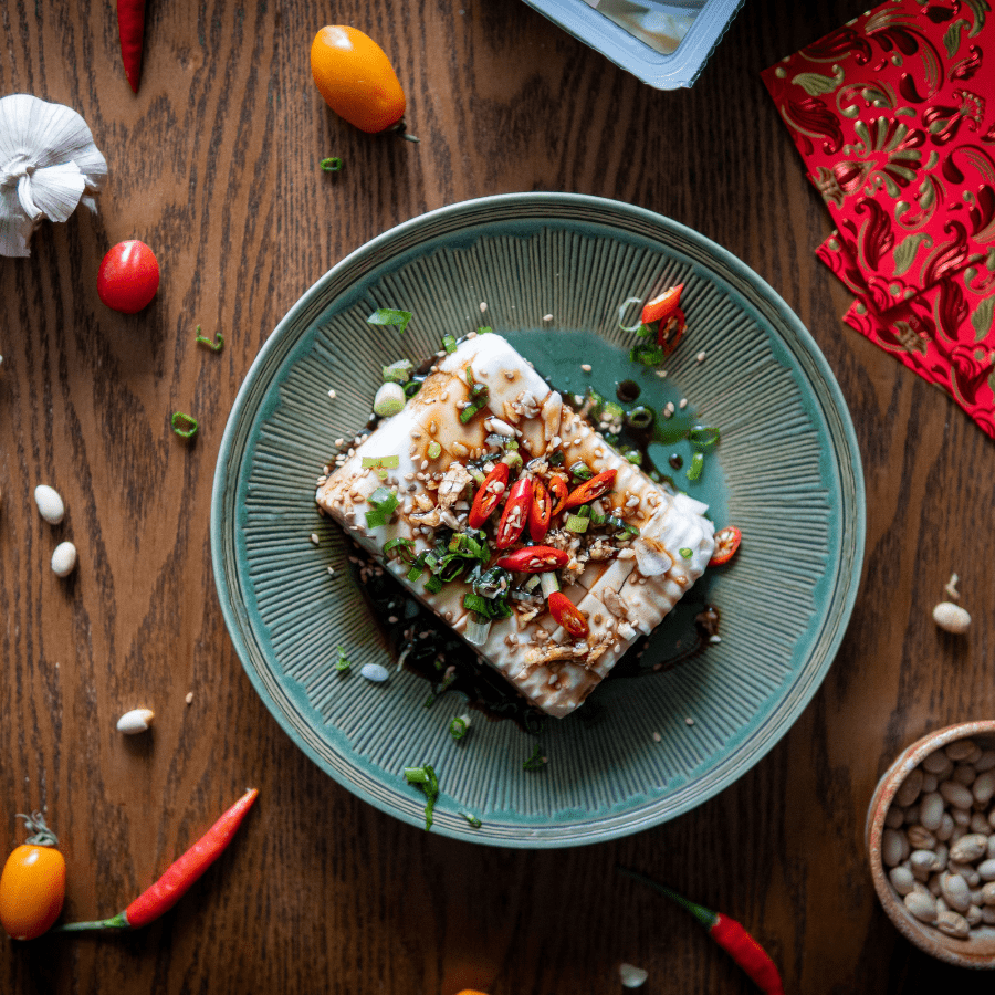 Đậu phụ non chưng tương