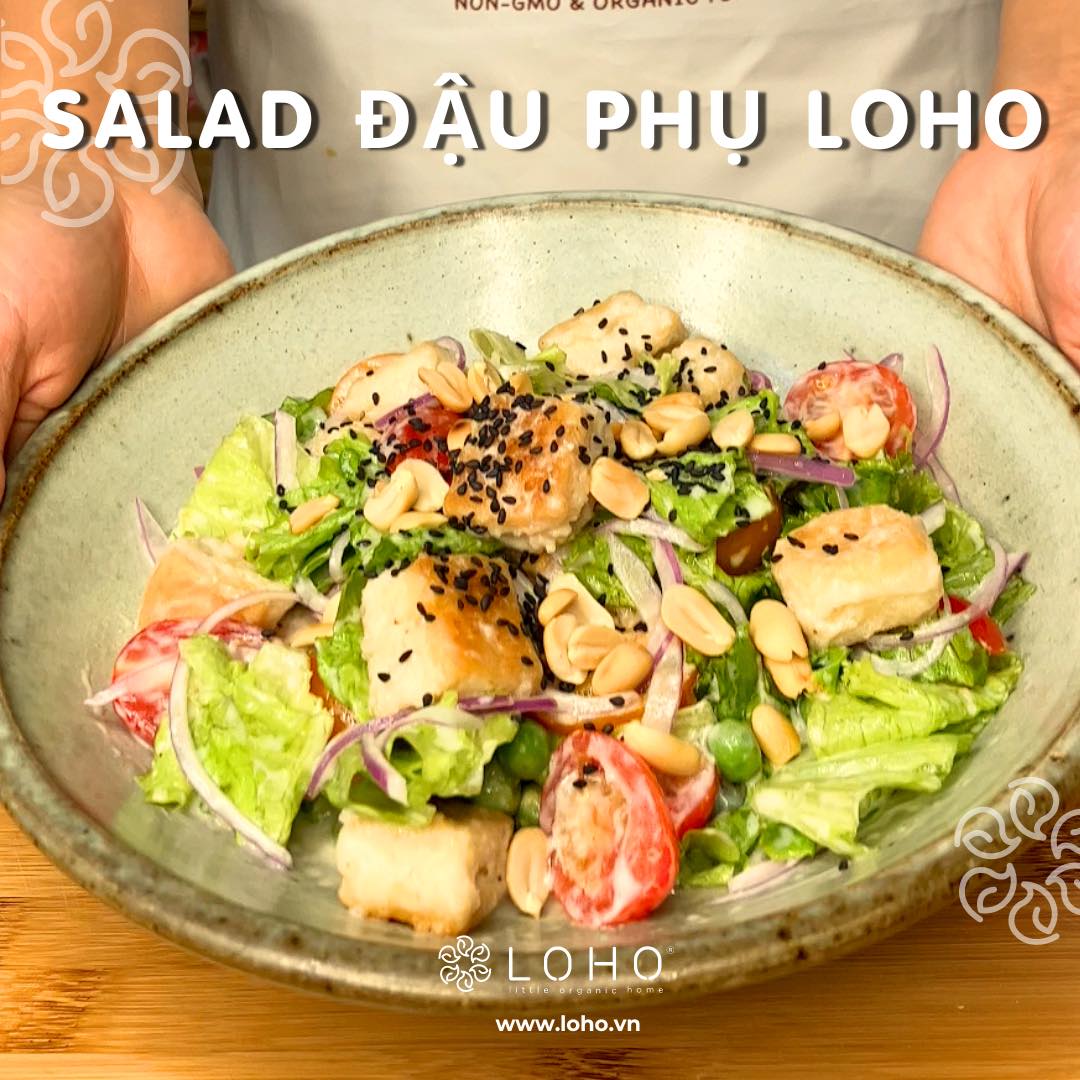 Salad đậu phụ rau củ sữa chua