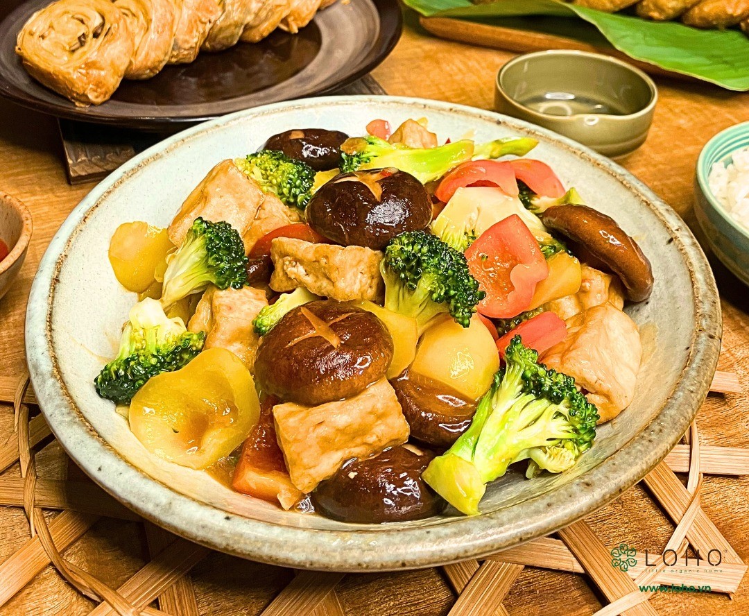 Đậu phụ Loho sốt rau nấm - Bản hoà tấu ngũ sắc